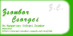 zsombor csorgei business card